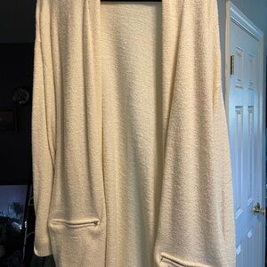 Barefoot Dreams Cream Knit Cardigan Sweater
